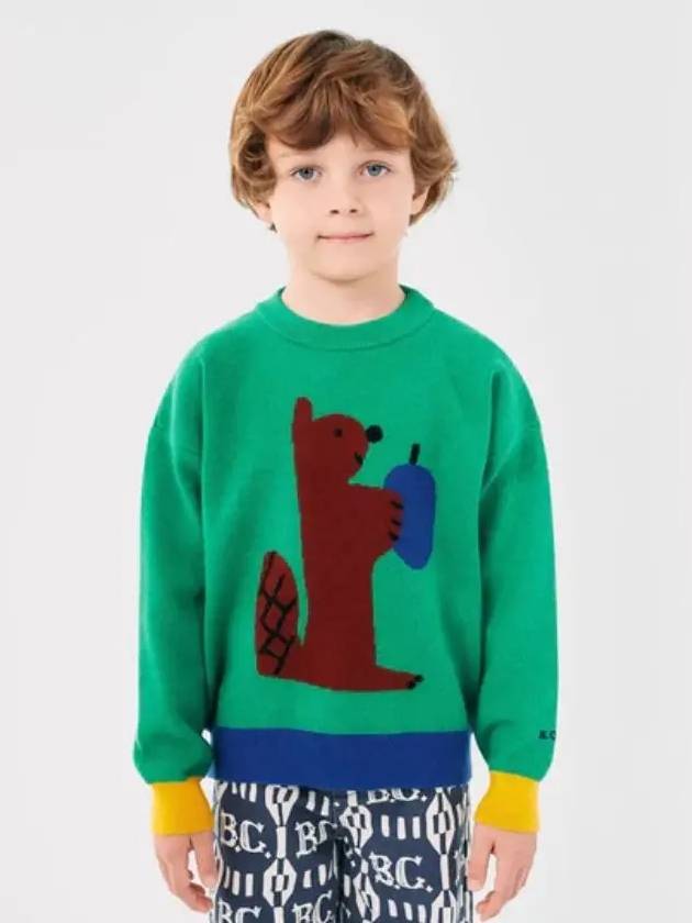 Hungry Squirrel Sweatshirt Knit Sweater B224AC117 Italian Kids - BOBO CHOSES - BALAAN 1