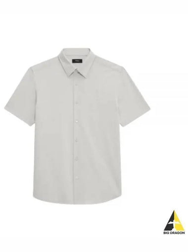 Irving Short Sleeve Shirt in Structure Knit N0294514 G6P - THEORY - BALAAN 1