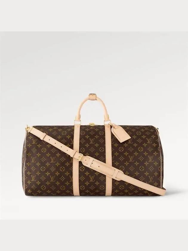 Keepall 55 Bandouli?re Monogram Travel Duffel Bag Brown - LOUIS VUITTON - BALAAN 2