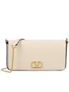 V Logo Signature Clutch Bag Ivory - VALENTINO - BALAAN 1