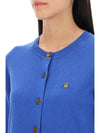 Bea Logo Cardigan Blue - VIVIENNE WESTWOOD - BALAAN 5