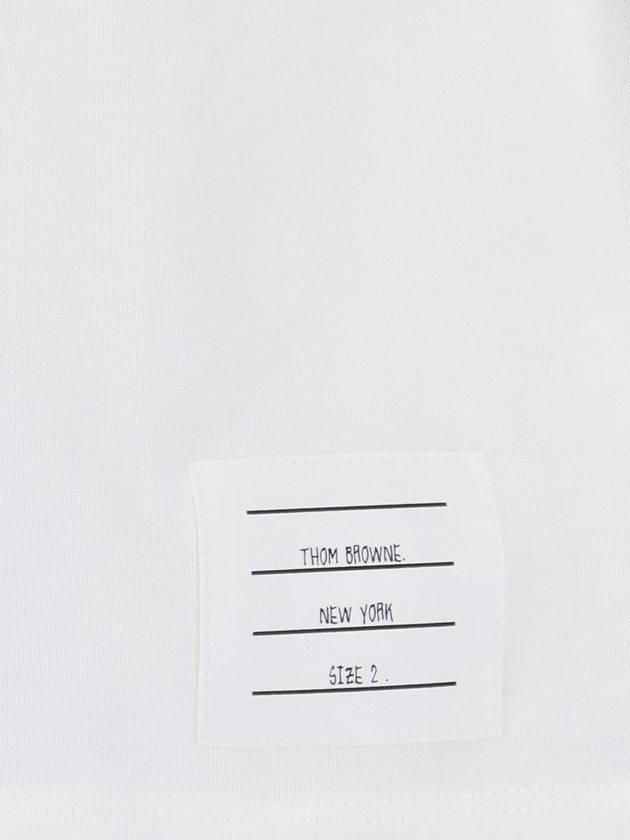 Midweight Jersey Short Sleeve T-Shirt White - THOM BROWNE - BALAAN 6