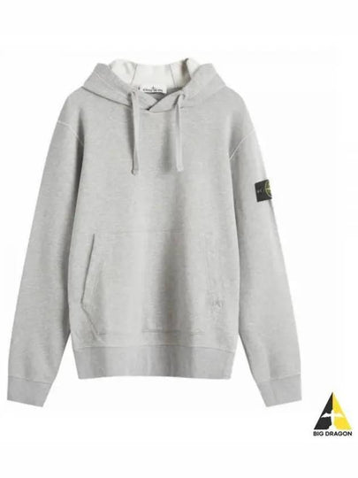 Cotton Fleece Garment Dyed Hoodie Grey - STONE ISLAND - BALAAN 2