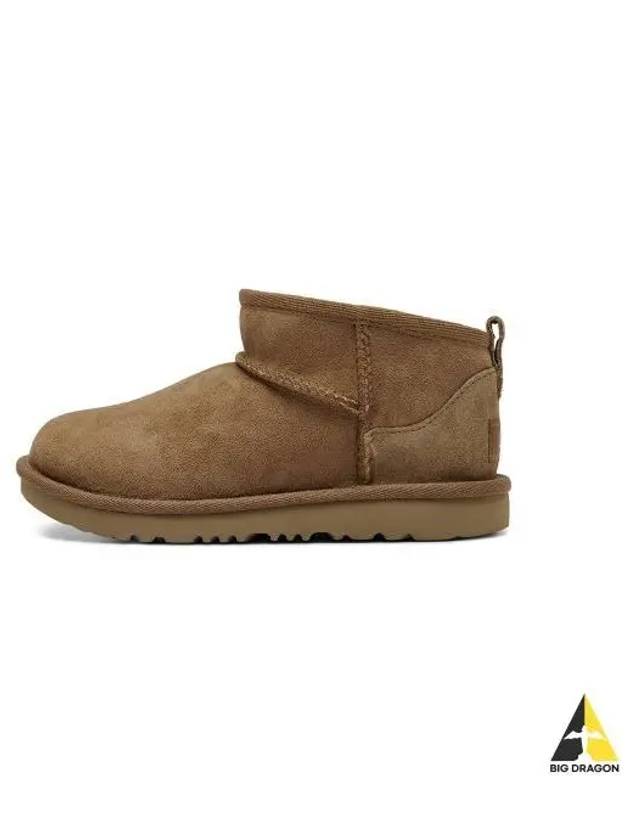 KIDS Suede Leather Mini Boots Chestnut Classic Ultra 1130750KCHE - UGG - BALAAN 1