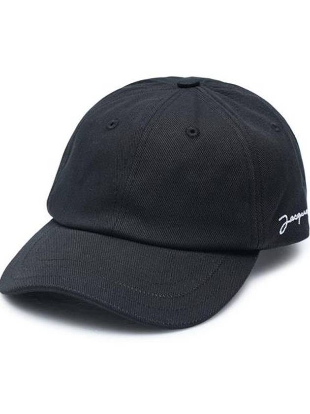 La Casquette Jacquemus Signature Cap Black - JACQUEMUS - BALAAN 3