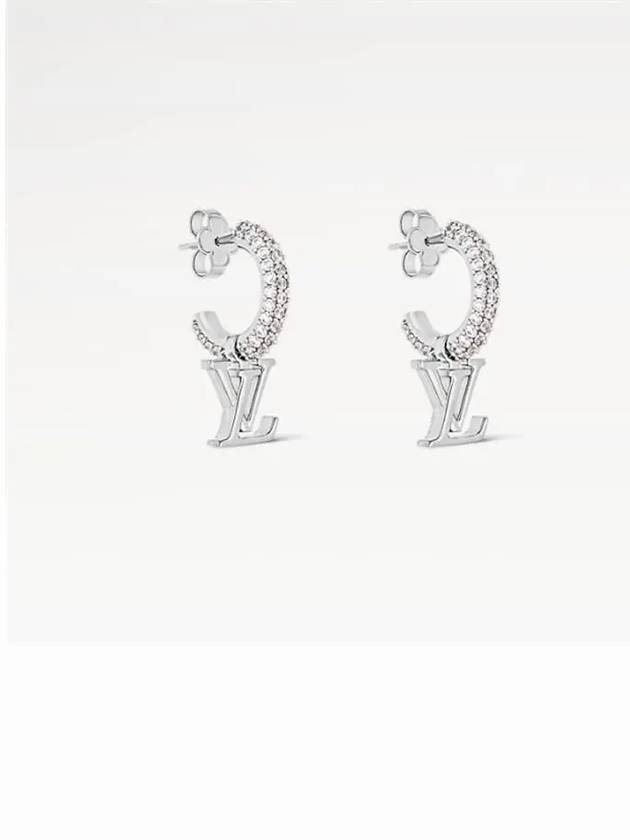 LV Iconic Earrings Silver - LOUIS VUITTON - BALAAN 3