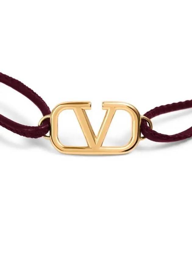 Valentino 3Y2J0Q15 GTQ U27 J0Q15 Garavani V logo leather bracelet - RED VALENTINO - BALAAN 4