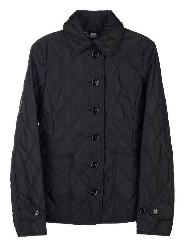 Diamond Quilted Thermoregulated Jacket Black - BURBERRY - BALAAN 10