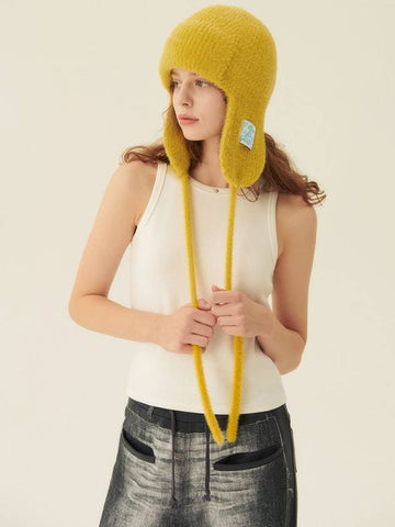 Knit Trooper Hat Yellow - GOCORI - BALAAN 1