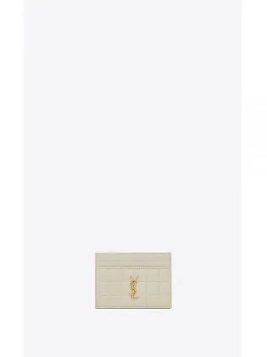 Cassandre Quilting Leather Card Wallet Ivory - SAINT LAURENT - BALAAN 2