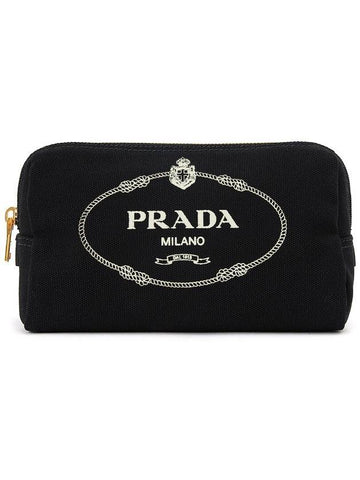 Canapa Logo Multi Pouch Black - PRADA - BALAAN.