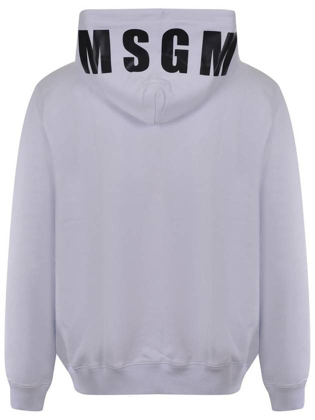 Maxi Logo Cotton Hoodie White - MSGM - BALAAN 5