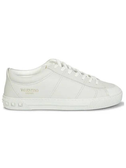 City Planet Studded Low-Top Sneakers White - VALENTINO - BALAAN 2