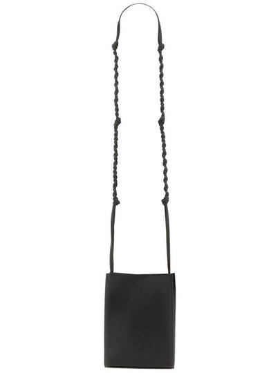 Tangle Small Embossed Logo Knotted Strap Leather Cross Bag Black - JIL SANDER - BALAAN 2