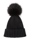 Pom-Pom Detail Wool Beanie Black - MONCLER - BALAAN 3