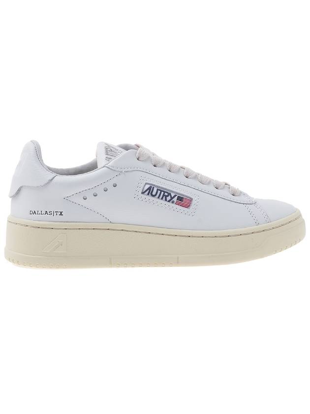 Dallas White Tab Leather Low Top Sneakers White - AUTRY - BALAAN 3