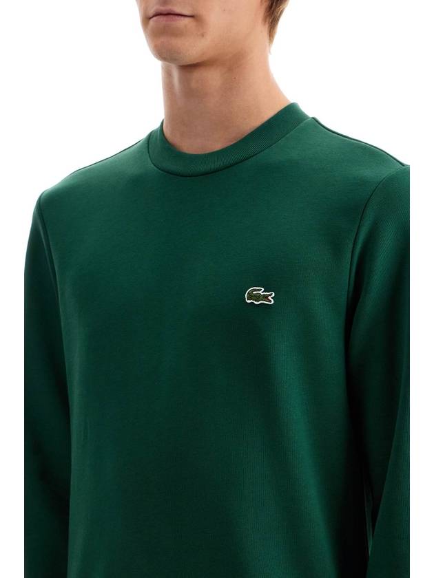 Logo Patch Crew Neck Sweatshirt Green - LACOSTE - BALAAN 5