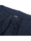 Men's Logo Drawstring Waist Track Shorts Dark Navy - A.P.C. - BALAAN 4