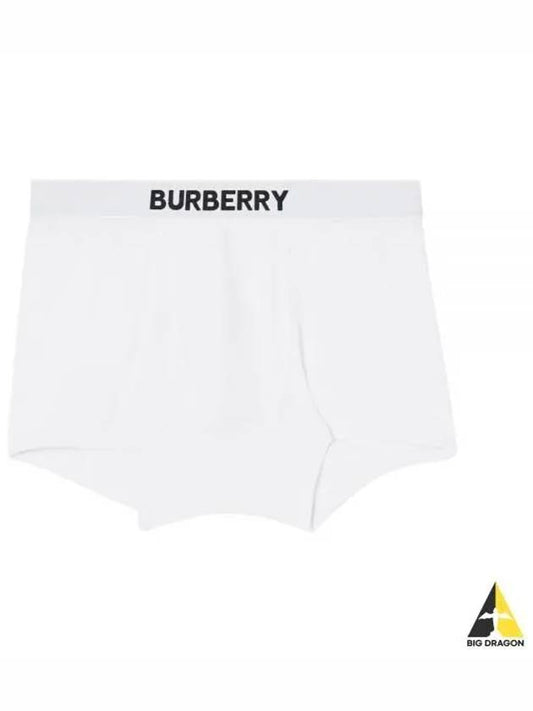 Logo Stretch Cotton Boxer Briefs White - BURBERRY - BALAAN 2