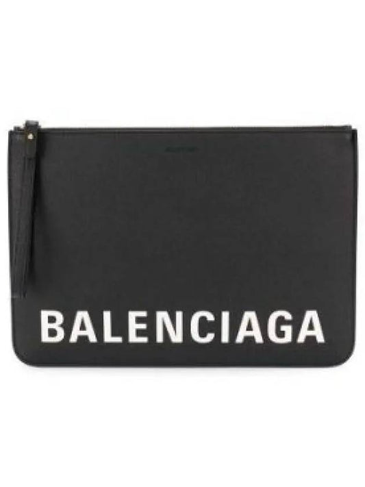 logo strap clutch bag black - BALENCIAGA - BALAAN 2