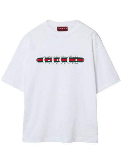 Logo Cotton Short Sleeve T-Shirt White - GUCCI - BALAAN 2