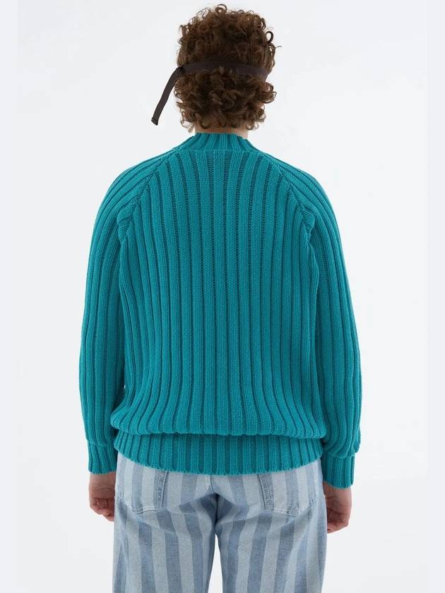 Knit Unisex Raglan Sweater Turquoise Green SS22CKNIRS - SUNNEI - BALAAN 5