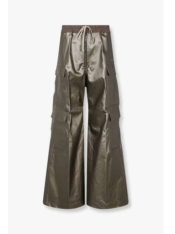 MEN Glossy Denim Cargo Pants Warm Gray - RICK OWENS - BALAAN 1