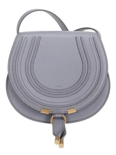 Marcie Saddle Small Grained Leather Cross Bag Grey - CHLOE - BALAAN 2