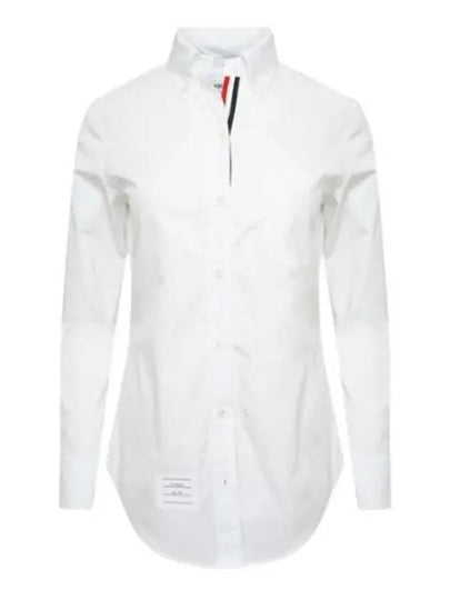 Button Down Cotton Oxford Long Sleeve Shirt White - THOM BROWNE - BALAAN 2