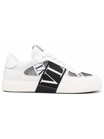 VL7N Band Logo Mesh Low Top Sneakers White Black - VALENTINO - BALAAN 2