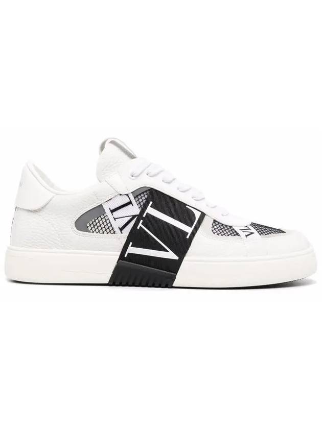 VL7N Band Logo Mesh Low Top Sneakers White Black - VALENTINO - BALAAN 3