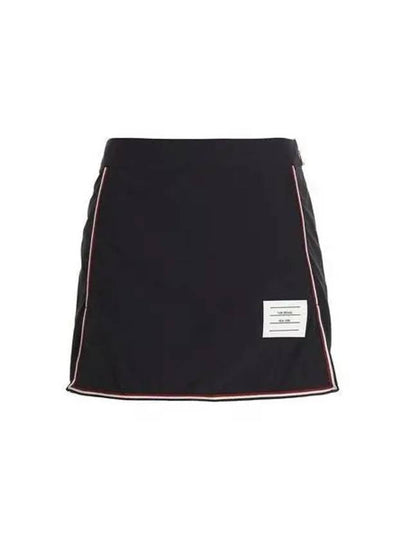 Women's Military Ripstop Framing Mini A-Line Skirt Navy - THOM BROWNE - BALAAN 2