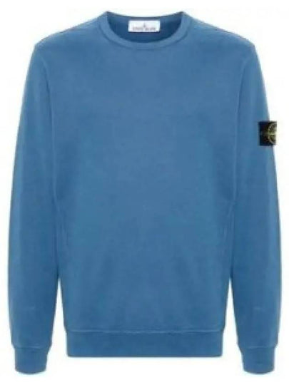 Wappen Patch Crew Neck Cotton Sweatshirt Blue - STONE ISLAND - BALAAN 2