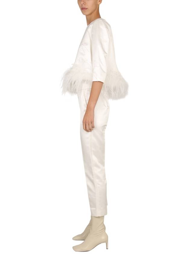 Geisha Straight Pants Optical White - MAX MARA - BALAAN 3