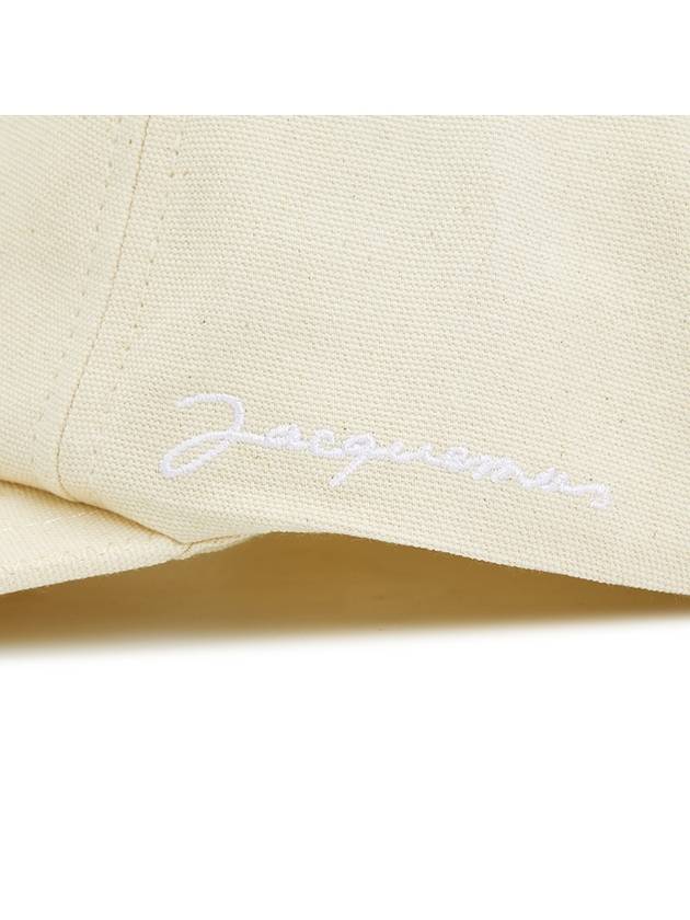 La Casquette Jacquemus Signature Ball Cap Ivory - JACQUEMUS - BALAAN 7