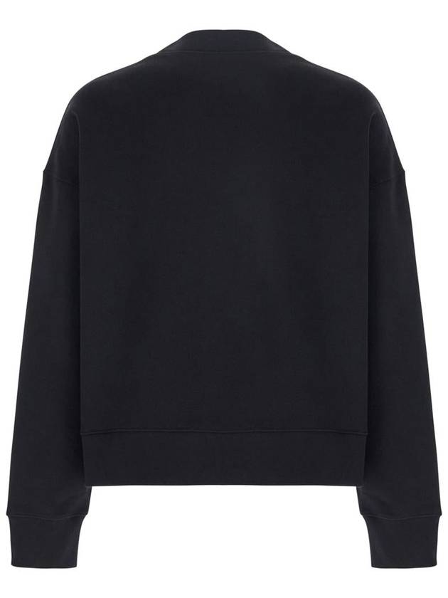 Black Crewneck Sweatshirt With Logo Lettering On The Neck In Cotton Man - PALM ANGELS - BALAAN 2