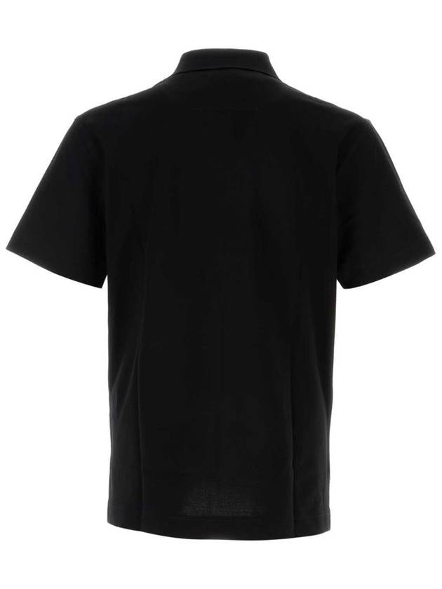 Embroidered Logo Cotton Polo Shirt Black - GIVENCHY - BALAAN 3