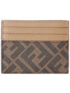 FF Logo Card Wallet Brown - FENDI - BALAAN 4