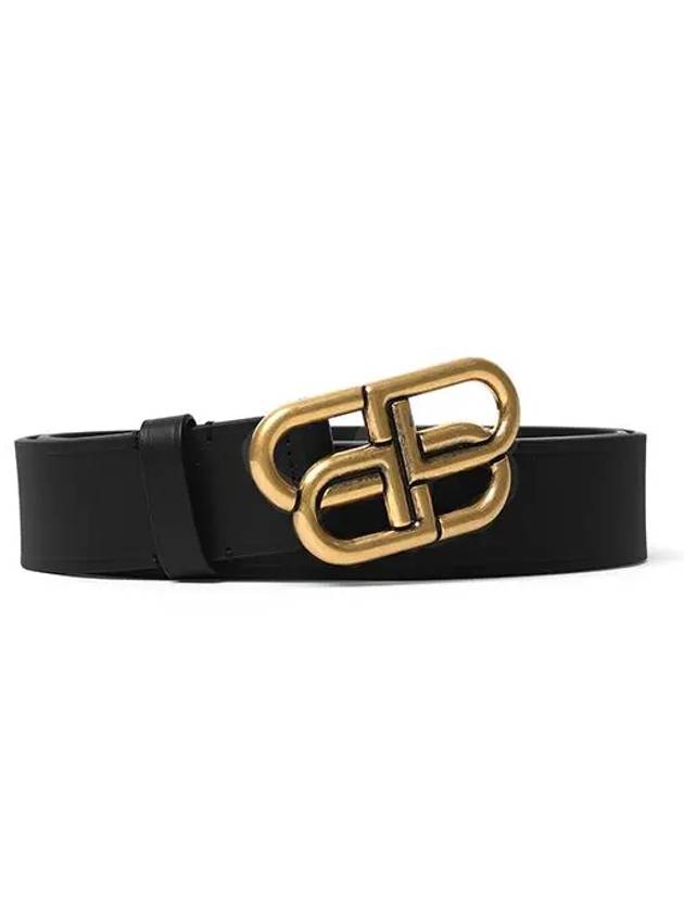 BB Logo Leather Belt Black - BALENCIAGA - BALAAN 3