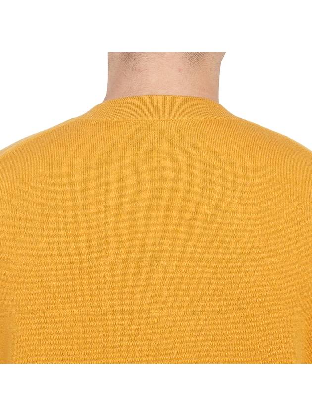 Men's Horsebit Crew Neck Cashmere Knit Top Orange - GUCCI - BALAAN 8