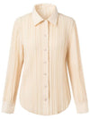 Women's Corn Pleated Romantic Shirt Ivory - MONPLISSE - BALAAN 1