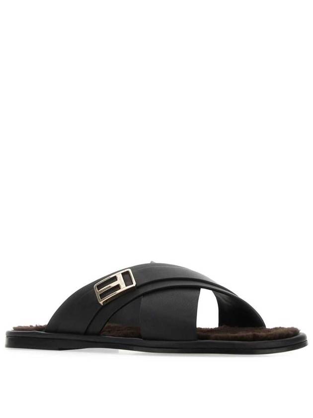 BLACK Black leather slippers J1396LCL337X 1N001 - TOM FORD - BALAAN 3