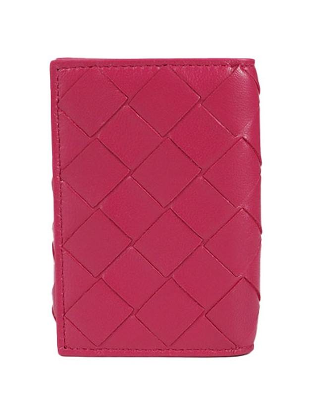 Tiny Tri-Fold Zipper Half Wallet Cranberry - BOTTEGA VENETA - BALAAN 2