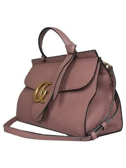 421890 Antique Rose GG Marmont Gold Logo Tote Bag Shoulder Strap 2WAY - GUCCI - BALAAN 2