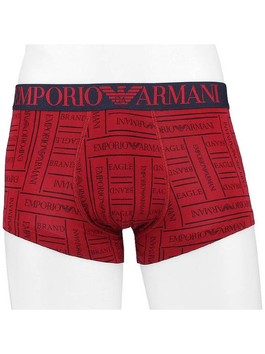 Men's Eagle Brand Logo Band Briefs Red - EMPORIO ARMANI - 2