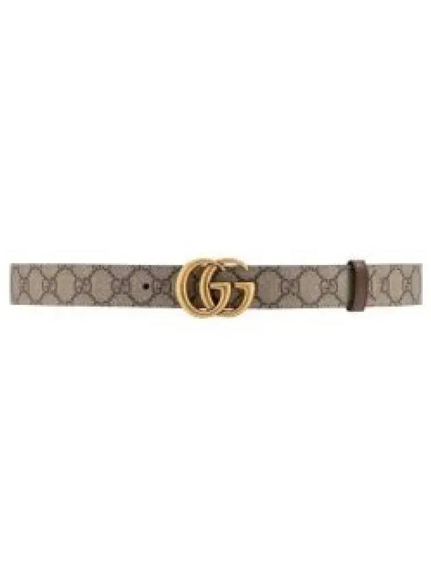 GG Marmont Reversible Belt Brown Beige - GUCCI - BALAAN 2