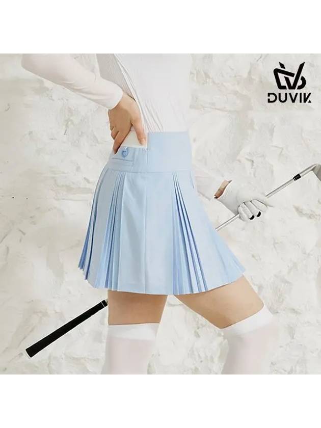 spandex back banding modified pleated culottes DD2WCU402BL - DUVIK - BALAAN 6