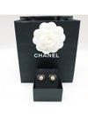 CC Heart Pearl Cubic Earrings Black Gold - CHANEL - BALAAN 5