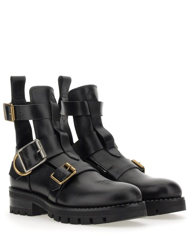 Buckle Calfskin Ankle Boots Black - VIVIENNE WESTWOOD - BALAAN 4