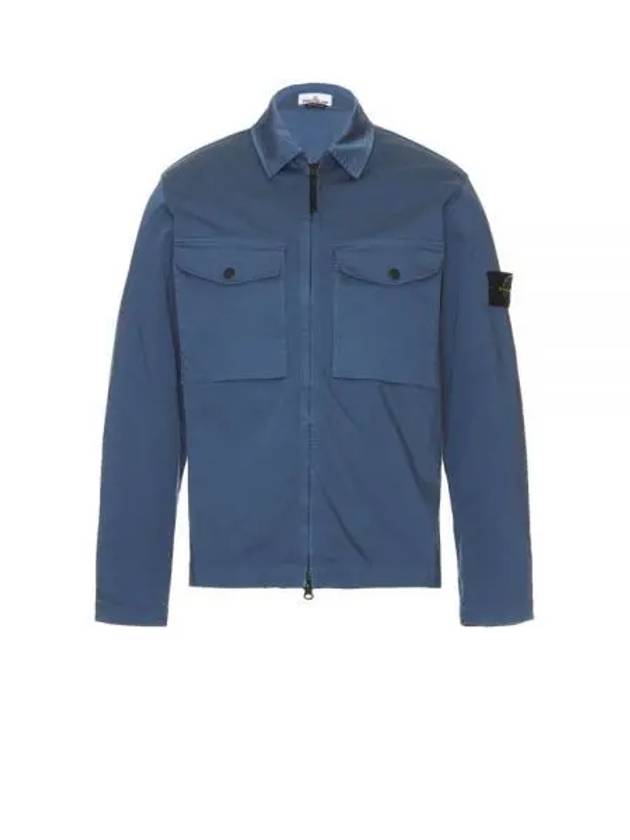 Two-pocket Overshirt Zip-up Jacket Dark Blue - STONE ISLAND - BALAAN 2